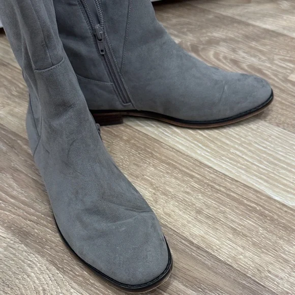 Aldo Gray Suede Over-the-Knee Boots - Picture 3 of 5